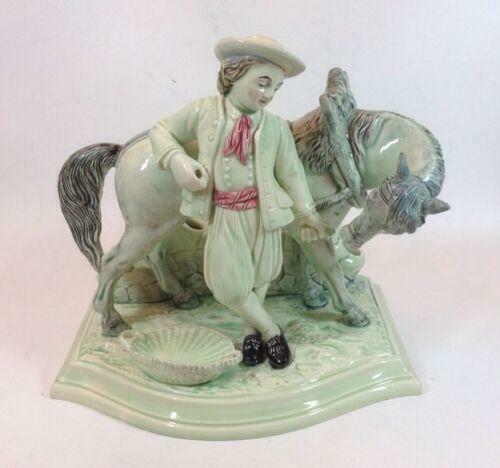 Eichwald Figur Knabe mit Pferd Horse 19 Jhdt. 12554