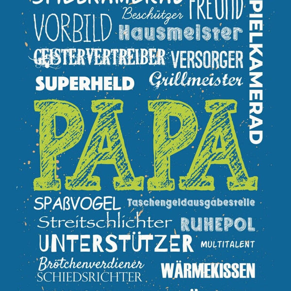 Schild Papa Vater Vorbild Beschützer Freund 12x18 20x30 30x40 Blech/Holz LP