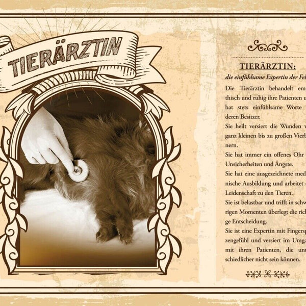 Schild Tierärztin Beruf Tiere Veterinärin Medizin 12x18 20x30 30x40 Blech/Holz