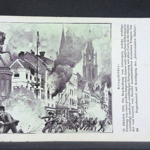 Kriegsbilder 1914 Beschießung von Antwerpen Österreichische Armee JW 165478