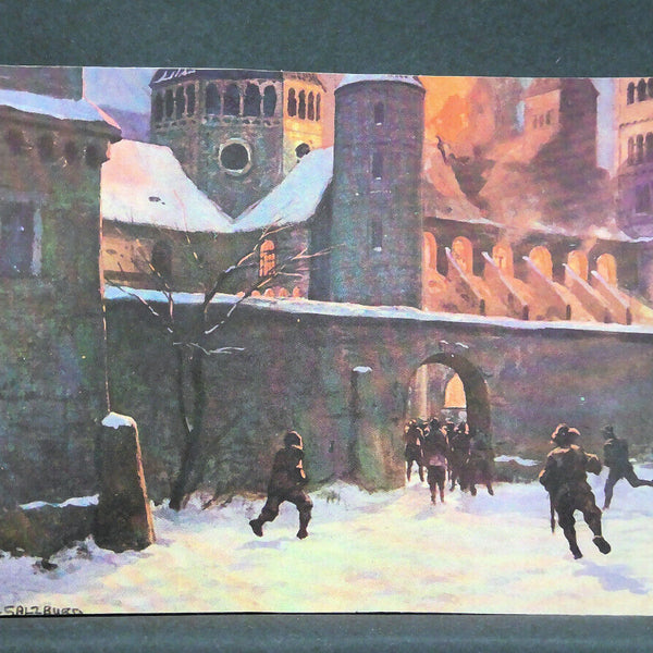 Salzburg Kinder Winter Künstlerkarte Jung Ilsenheim JW 21214