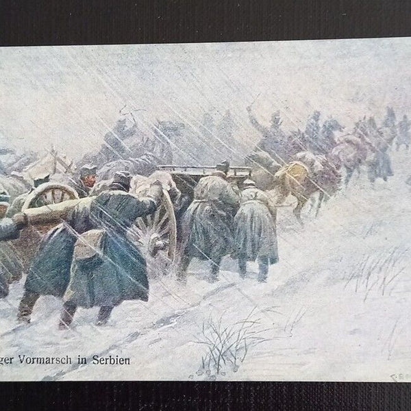 Kriegskarte Schwieriger Vormarsch In Serbien 0149 Ga E