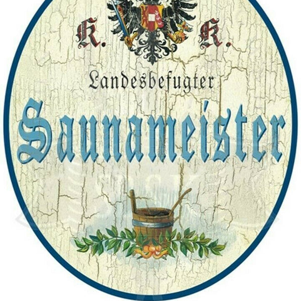 KuK Nostalgie Holzschild "Saunameister"
