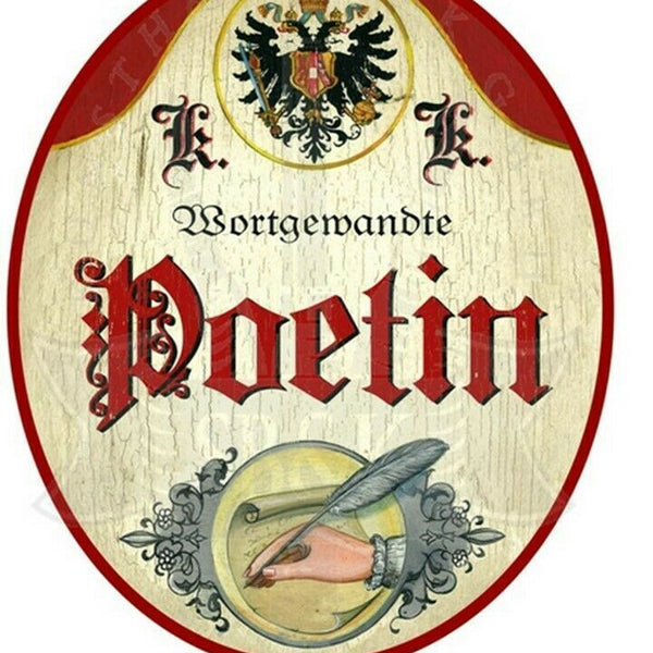 KuK Nostalgie Holzschild "Poetin"