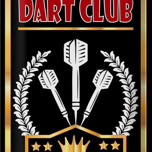 Schild dart club 12x18 / 20x30 / 30x40 blech od. holz
