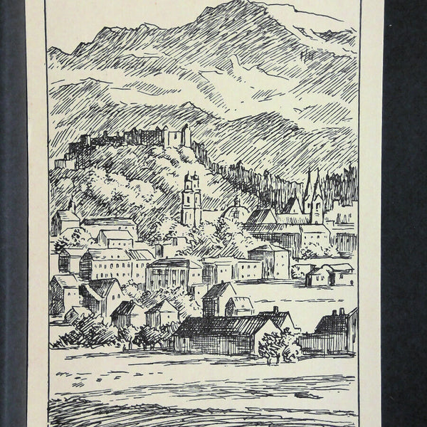 Salzburg Zeichnung Hohensalzburg Untersberg JW65431