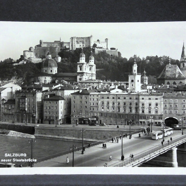 Salzburg mit neuer Staatsbrücke Festung Hohensalzburg Salzach JW165705