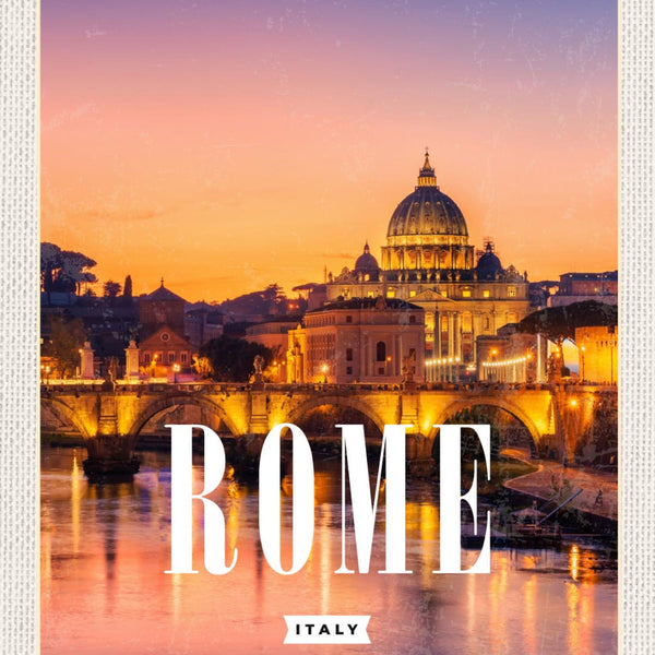 Schild Rome Italy Rom Italien Petersdom Basilika 12x18 20x30 30x40 Blech od.Holz