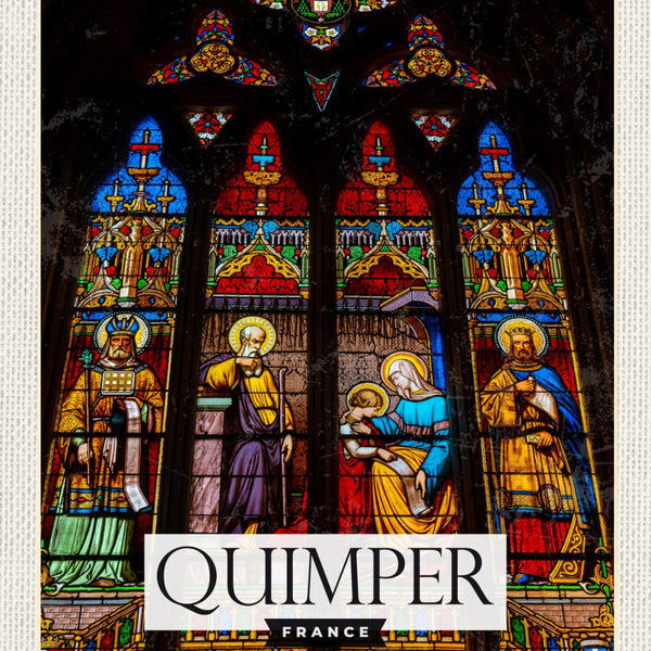 Schild Quimper France Frankreich St. Corentin 12x18 20x30 30x40 Blech/Holz