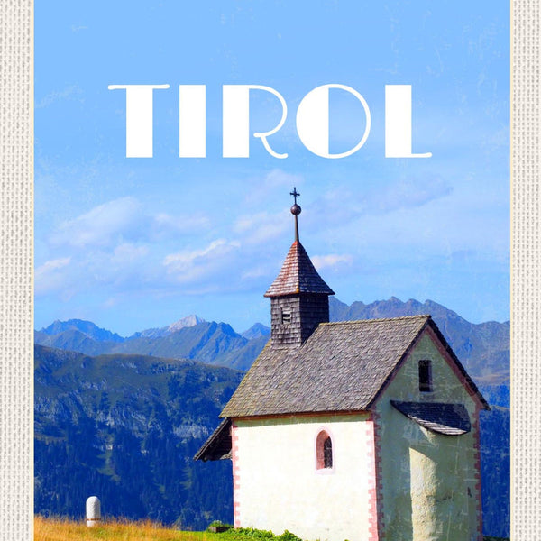 Schild Jaufen Pass Kapelle Süd Tirol Italien 12x18 20x30 30x40 Blech/Holz