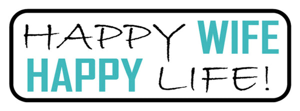 Schild Happy Wife Happy Life Ehe Frau Glücklich Leben Paar 27x10 Blech od. Holz