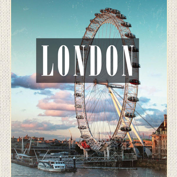 Schild London England UK Großbritannien Eye 12x18 20x30 30x40 Blech od. Holz