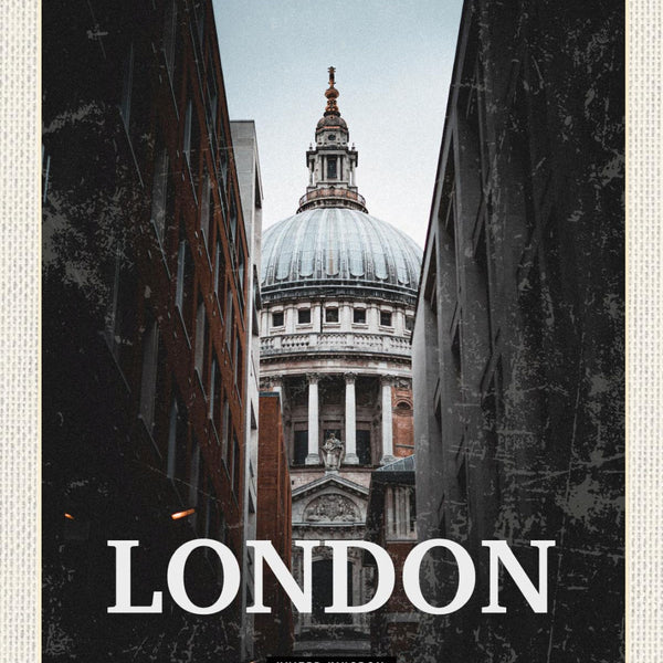 Schild London United Kingdom GB St.Paul Kathedrale 12x18 20x30 30x40 Blech/Holz