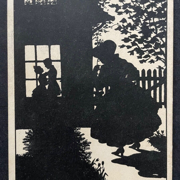 Ertappt Scherenschnitt Silhouette Paar Frau Mann Haus Fenster Liebe 400459 TH