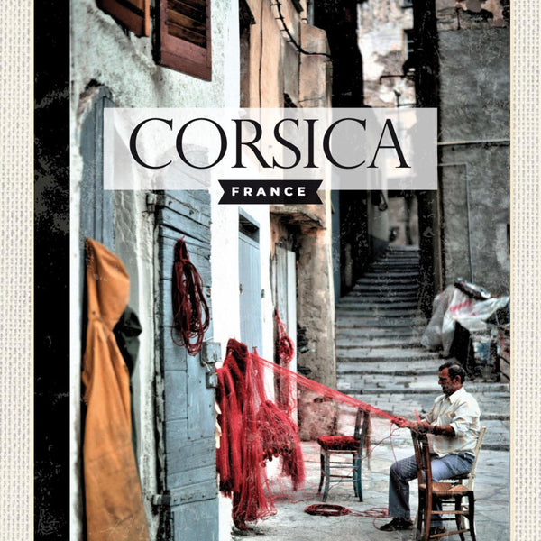 Schild Corsica France Korsika Frankreich Stadt 12x18 20x30 30x40 Blech od. Holz