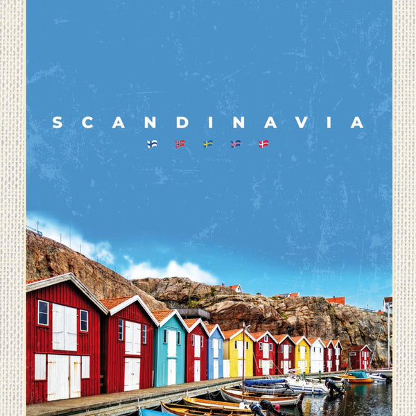 Schild Scandinavia SKA Smögen Kungshamn SWE 12x18 20x30 30x40 Blech/Holz