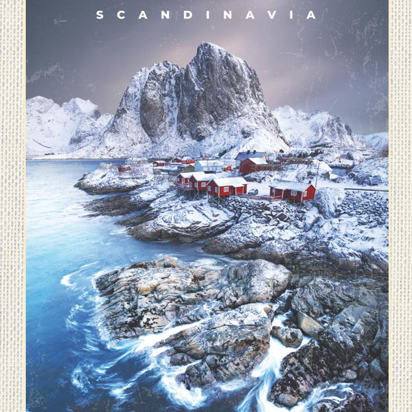 Schild Scandinavia Skandinavien Hamnøy Lofoten NOR 12x18 20x30 30x40 Blech/Holz