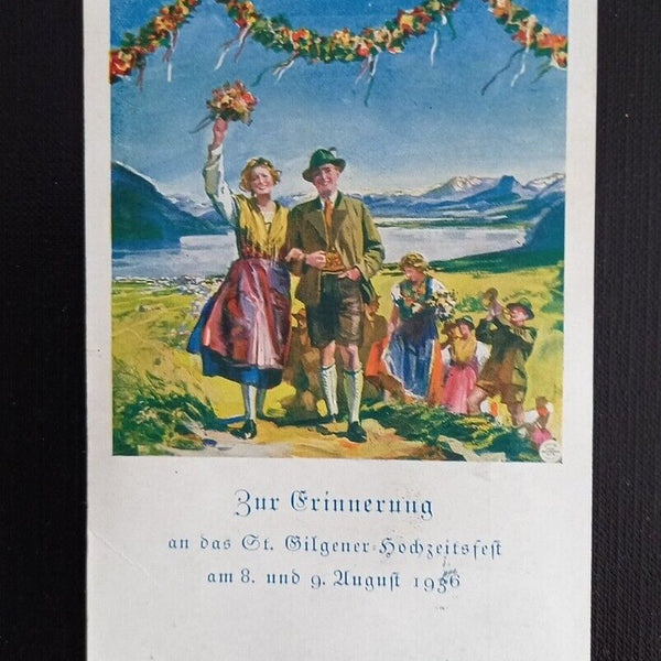 Flugpost St.Gilgen Hochzeit Österreich 165320 G