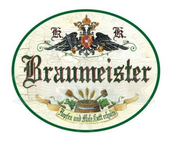 Kuk nostalgie holzschild braumeister