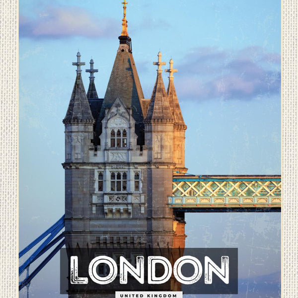 Schild London Tower Bridge England UK GB 12x18 20x30 30x40 Blech od. Holz
