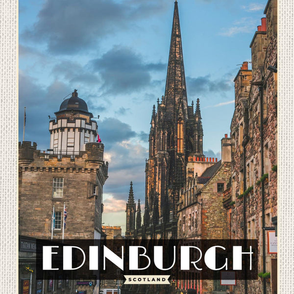 Schild Edinburgh Scotland Schottland Royal Mile 12x18 20x30 30x40 Blech od. Holz