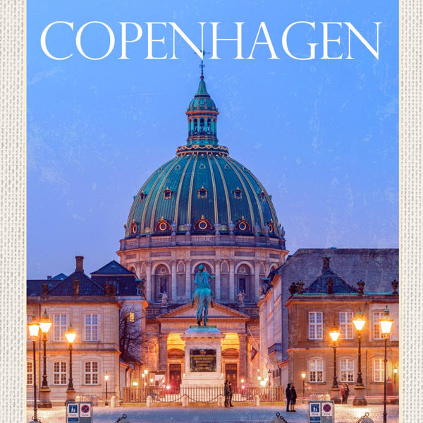 Schild Copenhagen Kopenhagen Dänemark Kirche 12x18 20x30 30x40 Blech od. Holz