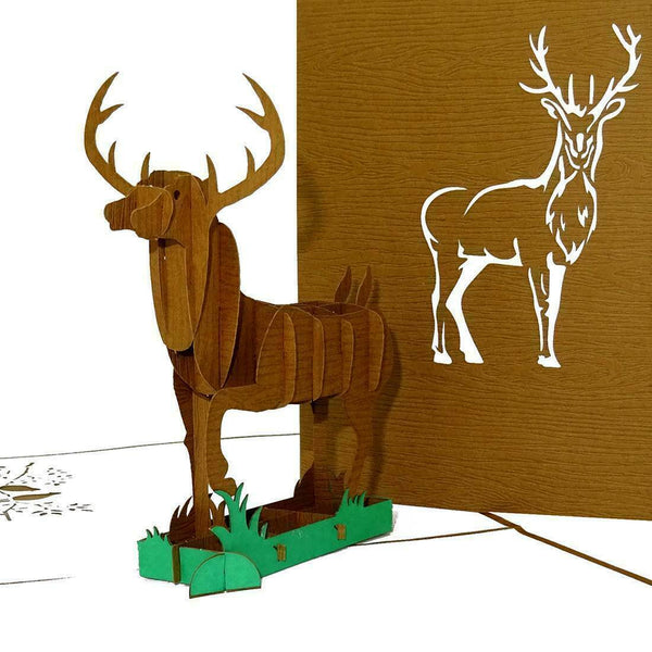 3D Pop Up Karte "Waidmannsheil" Einladung Glückwünsche, Format 15x15 50038