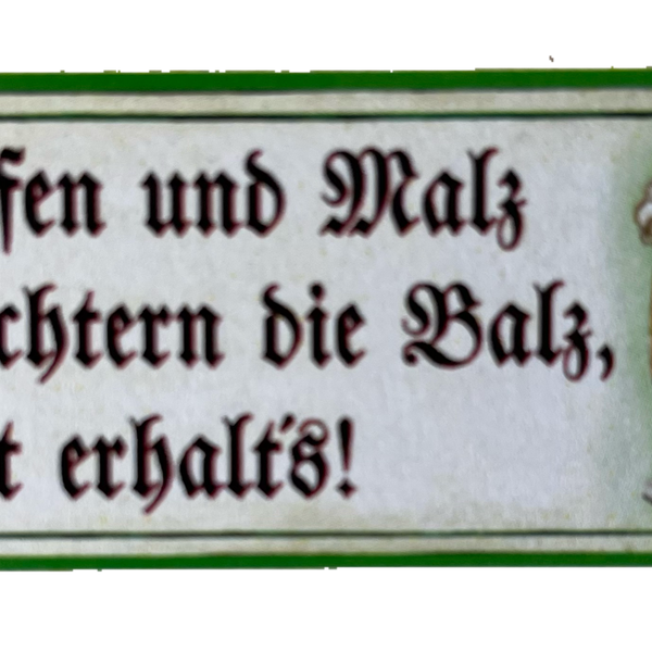 Nostalgie Holzschild Hopfen & Malz Erleichtern Die Balz Gott Erhalts Bier Schild