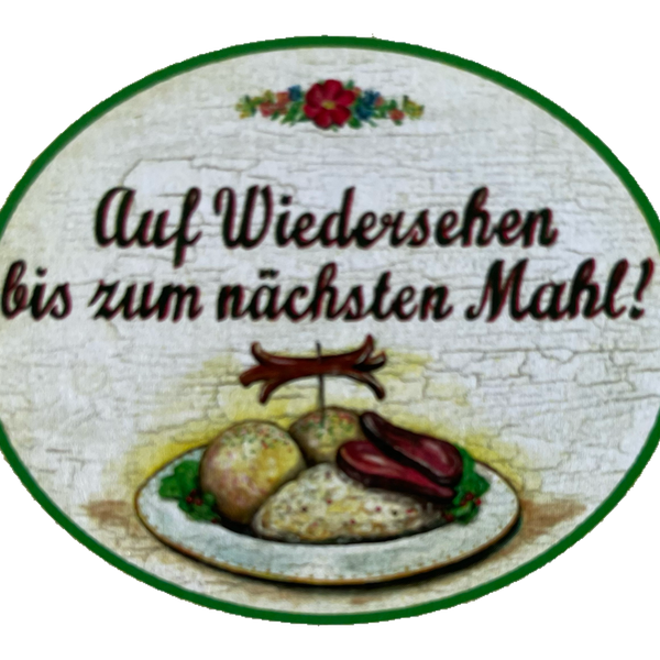Nostalgie Holzschild Auf Wiedersehen Bis Zum Nächsten Mahl Essen Essen Schild
