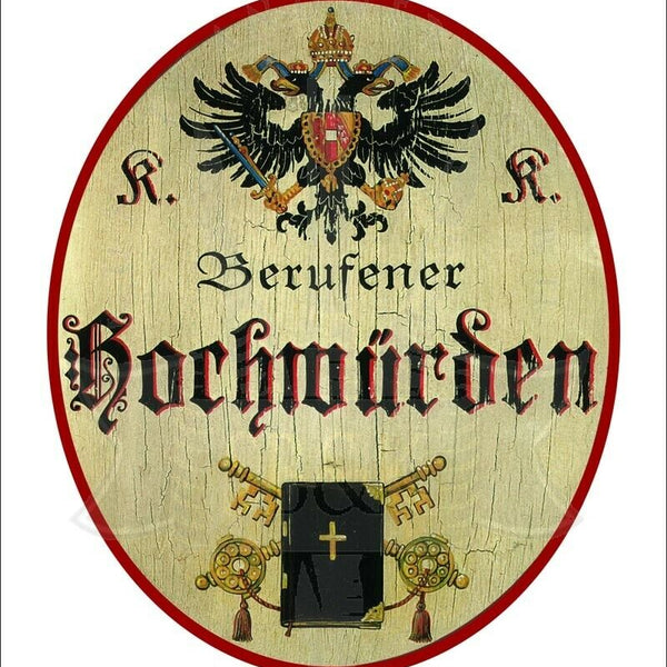 KuK Nostalgie Holzschild - Berufener Hochwürden - Bibel TH