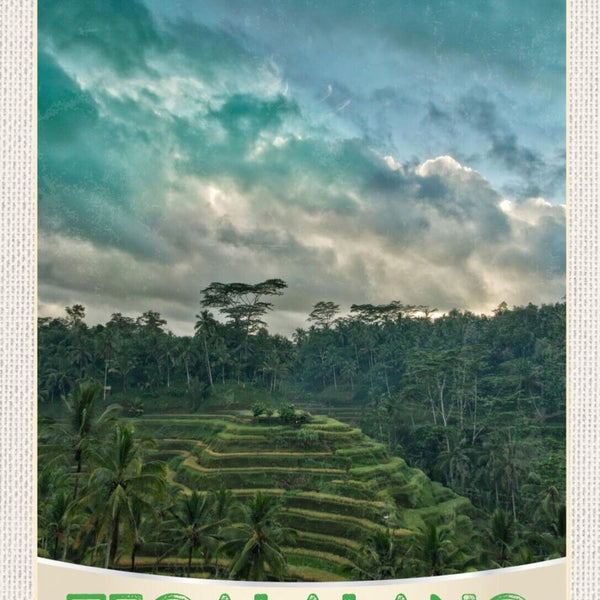 Schild Tegalalang Indonesia Indonesien Reisfelder 12x18 20x30 30x40 Blech/Holz