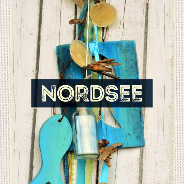 Schild Nordsee Küste Strand Dekoration  Meer D EU 12x18 20x30 30x40 Blech/Holz