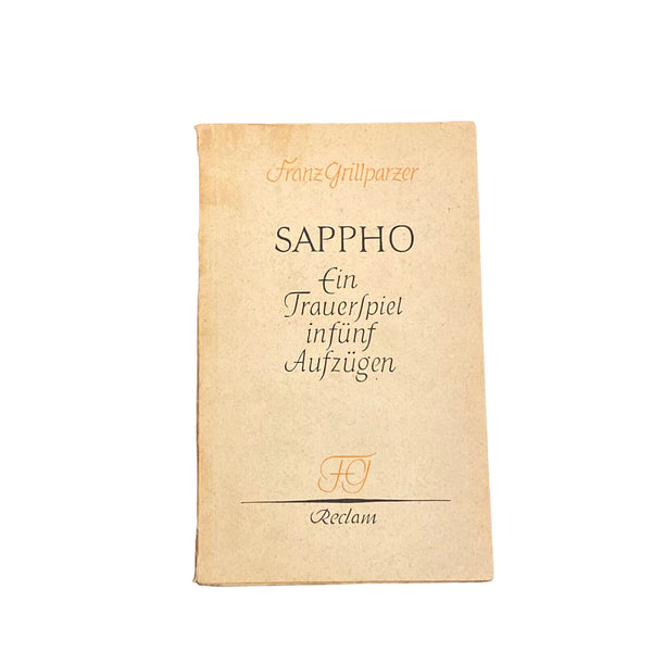 3721 Franz Grillparzer SAPPHO: EIN TRAUERSPIEL IN FÜNF AUFZÜGEN