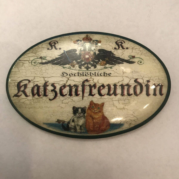 K&k nostalgie flaschenöffner magnetisch katzenfreundin 7x4,5cm