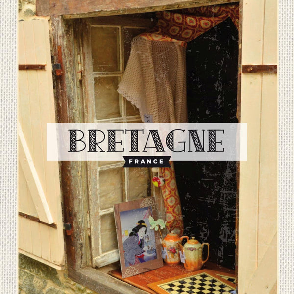 Schild Bretagne France Frankreich Haus Fenster 12x18 20x30 30x40 Blech od. Holz
