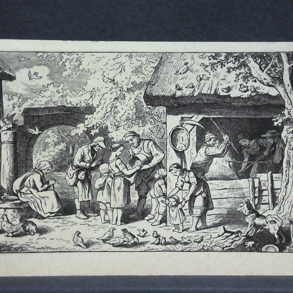 Ludwig Richter Unser tägliches Brot Künstlerkarte 82029 jw J