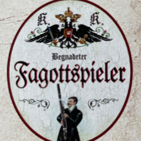 KuK Nostalgie Holzschild Begnadeter Flötist Flöte Flötenspieler Musiker Schild