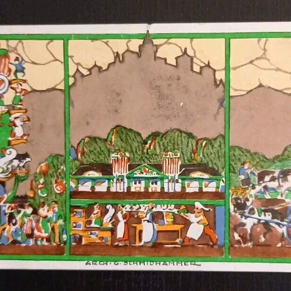 Künstlerkarte Pfingstausstellungen U.Volksfest 1914 In Salzburg 600563A Gr