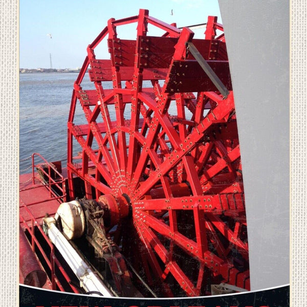 Schild New Orleans USA American Queen Schiff Rad 12x18 20x30 30x40 Blech/Holz