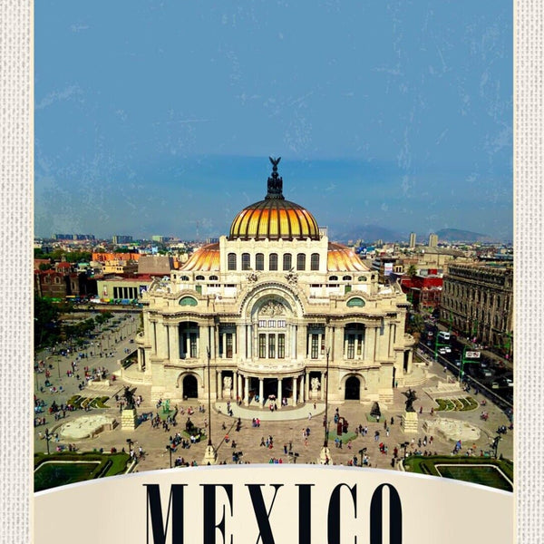 Schild Mexico DF City Palacio De Bellas Artes 12x18 20x30 30x40 Blech od. Holz