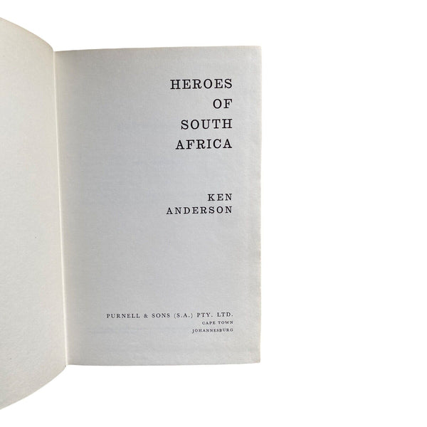 763 Ken Anderson HEROES OF SOUTH AFRICA HC SEHR GUTER ZUSTAND!