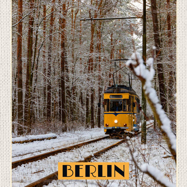Schild Berlin Deutschland Tram Zug Eisenbahn 12x18 20x30 30x40 Blech/Holz