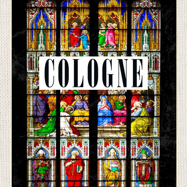 Schild Cologne Germany Köln Kölner Dom Fenster D 12x18 20x30 30x40 Blech/Holz