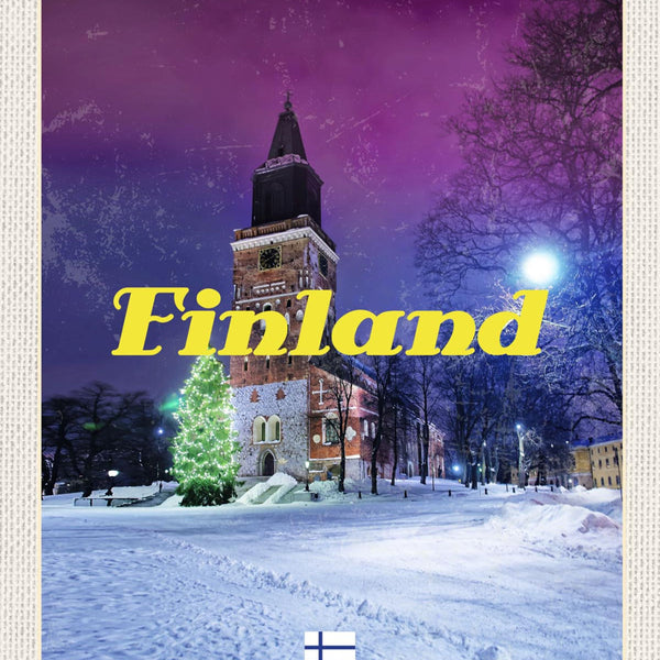 Schild Finland Finnland Dom Von Turku Kathedrale 12x18 20x30 30x40 Blech/Holz