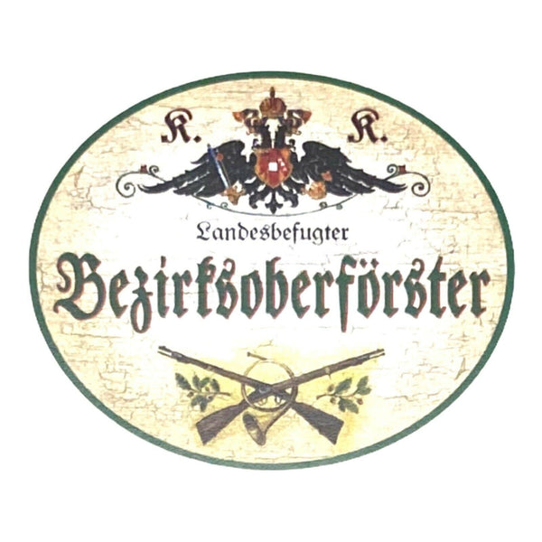 Kuk nostalgie holz schild bezirksförster förster