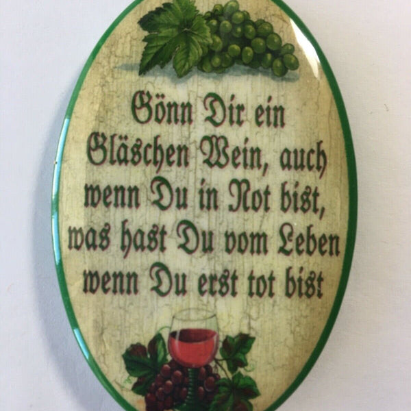 Nostalgie flaschenöffner magnet gönn dir ein gläschen wein weinglas