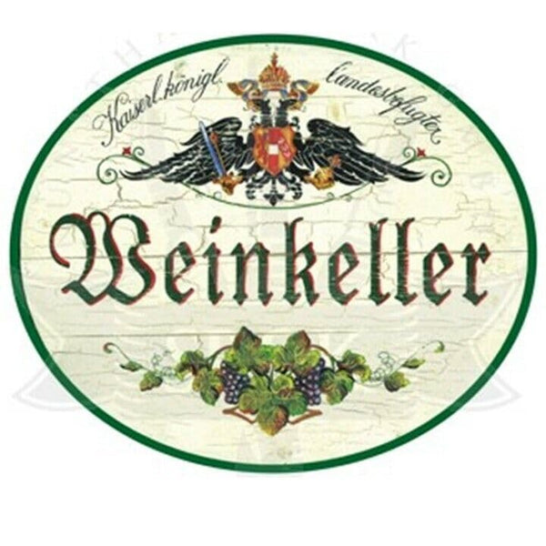 KuK Nostalgie Holzschild "Weinkeller" (Größe: 14x17)
