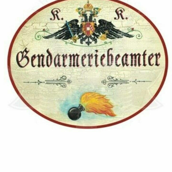 KuK Nostalgie Holzschild "Gendarmeriebeamter" (Größe: 19x23)