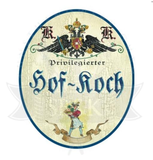 KuK Nostalgie Holzschild Privilegierter Hof-Koch (Größe: 28x34)