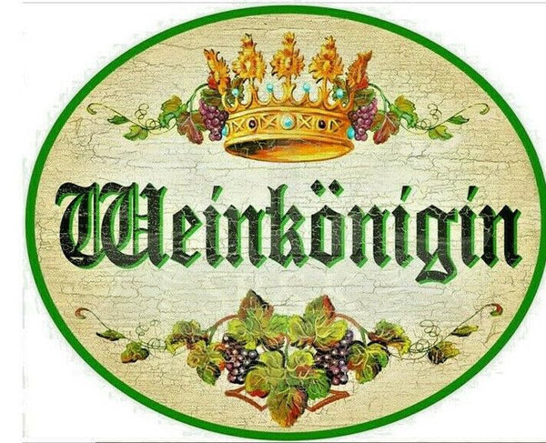KuK Nostalgie Holzschild "Weinkönigin" (Größe: 28x34)